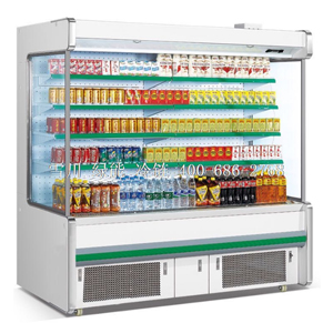 一體飲料風幕柜